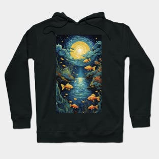 Starry Night Seascape: Van Gogh-Inspired Oceanic Symphony Hoodie